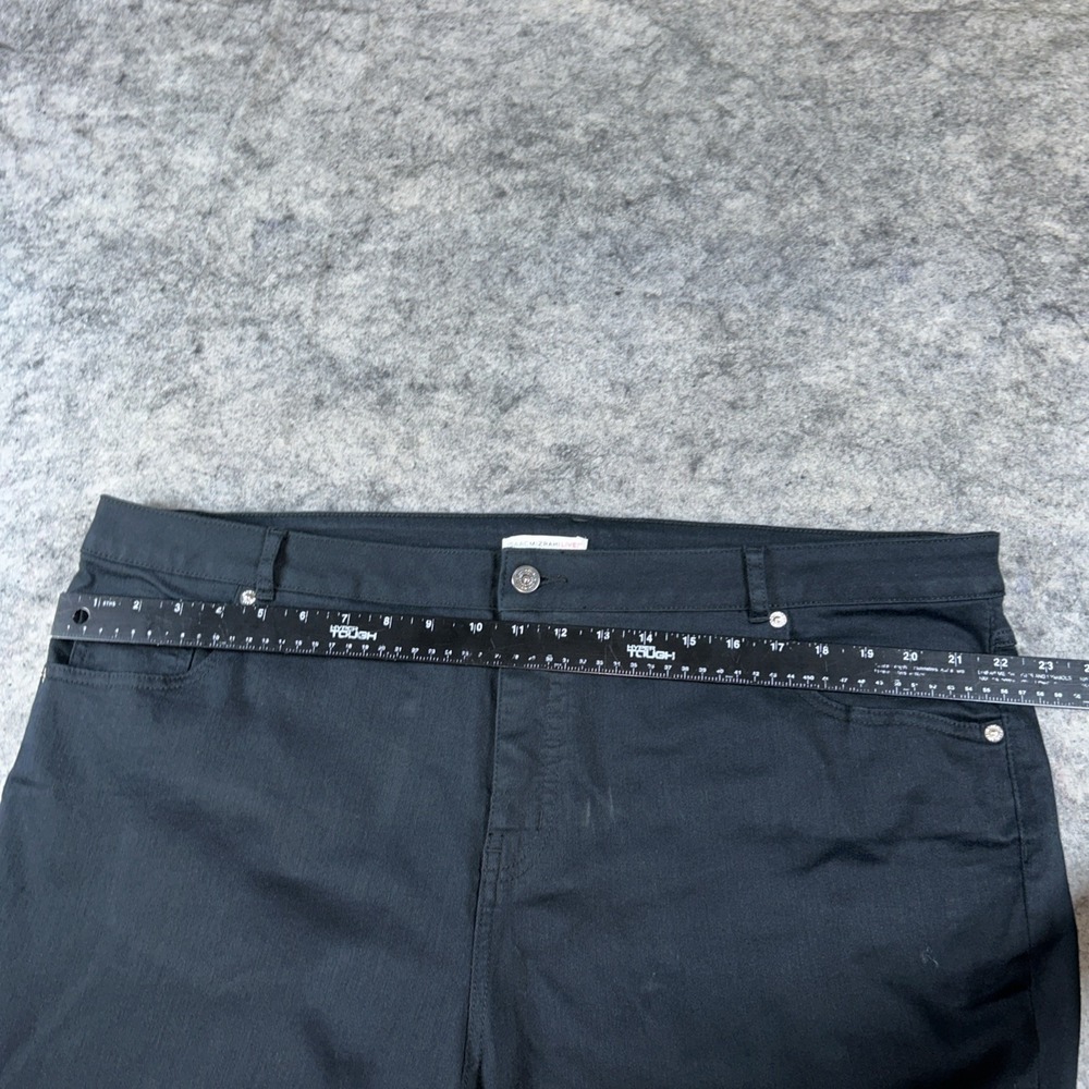 Isaac Mizrahi Live! Ankle Pants Women's 22W Black Button 5 Pocket Casual - Picture 7 of 10